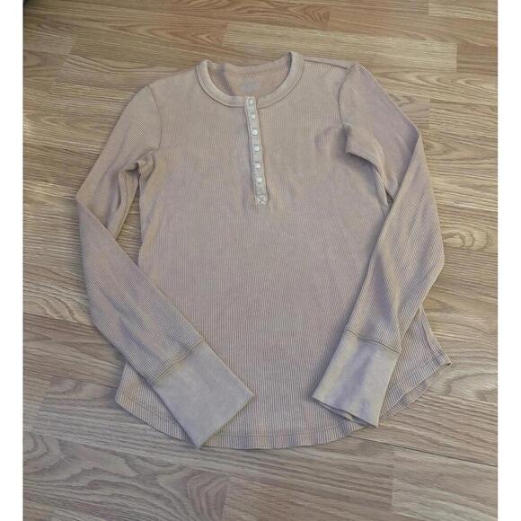 Aerie Henley Long Sleeve Top Size Small - Picture 1 of 5